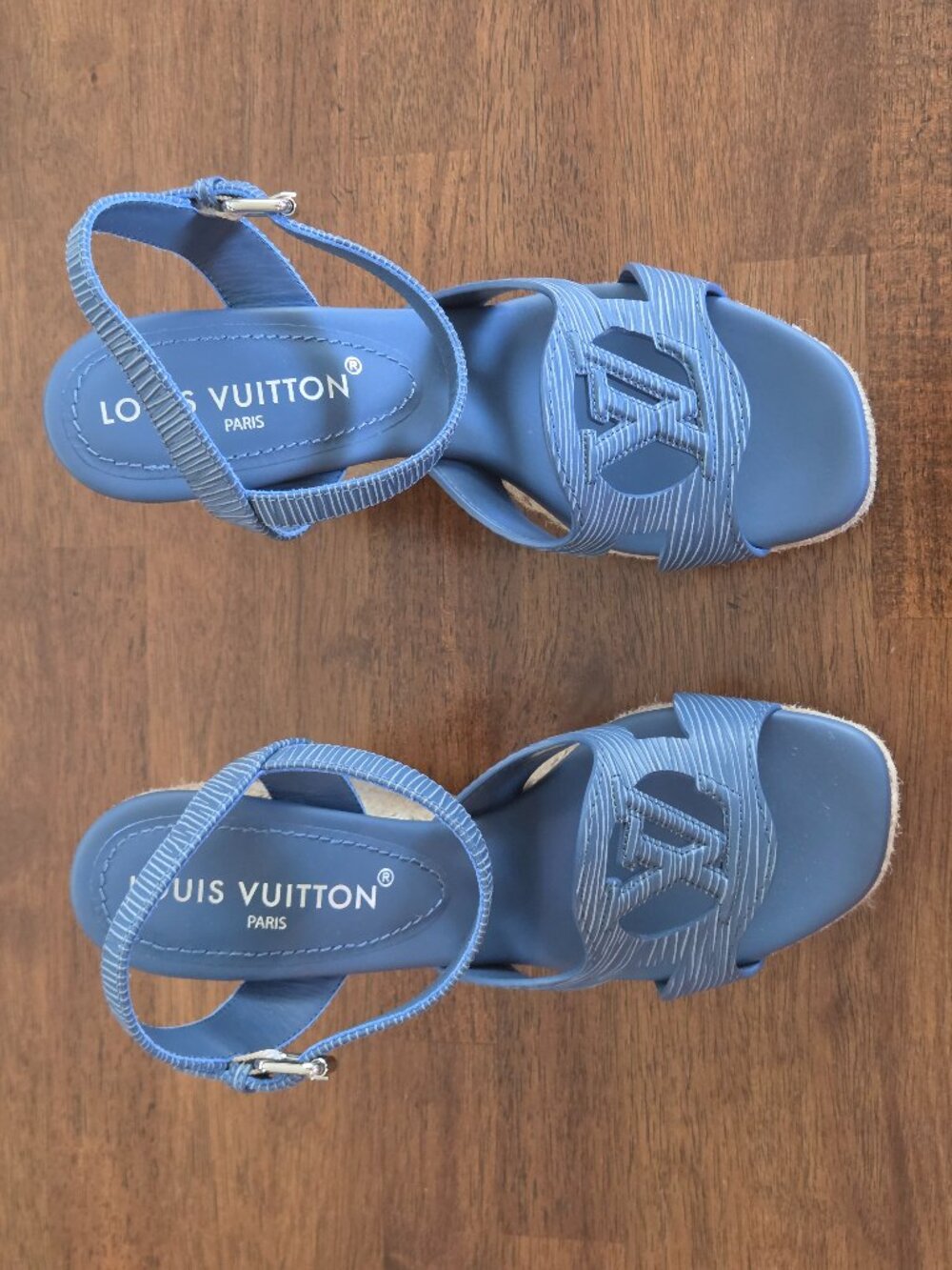Louis Vuitton LV Isola Wedge Espadrille 8.5 US Blue